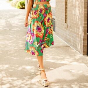 GB Floral Midi Skirt 
Made in India 100% Cotton
Gently used / Used once in time